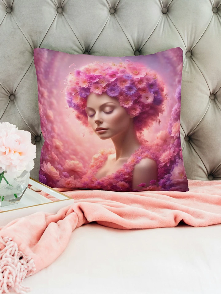 Pink Flower Girl Pillow product image (1)