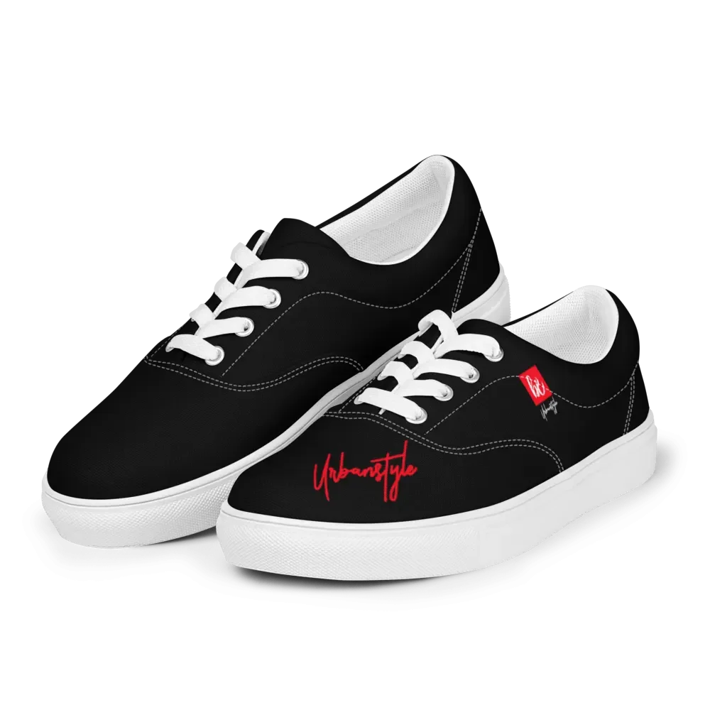 Brushstrok5 Black Urbanstyle Canvas Shoes product image (1)
