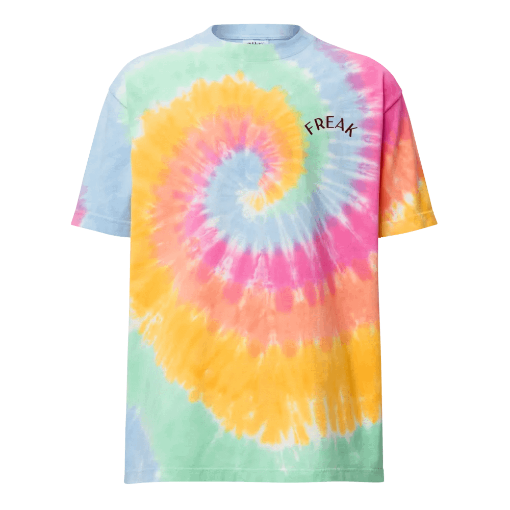 FREAK (Sherbet Pastel) - Oversized Tie-Dye T-Shirt product image (1)