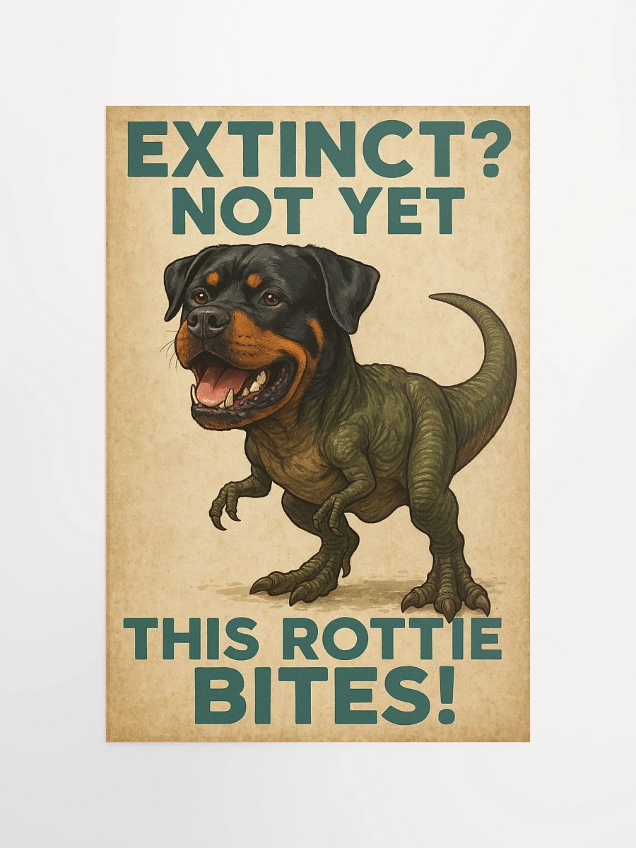 Extinct? Not Yet – This Rottie Bites! Poster product image (11)