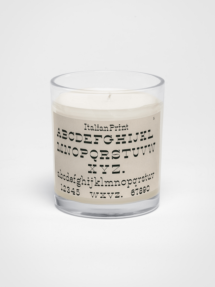 Italian Print Font. Soy Wax Candle product image (1)