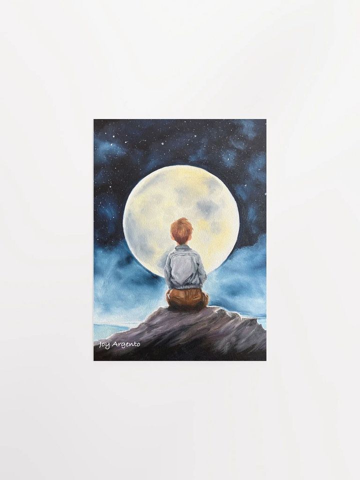 Boy and the Moon Print product image (1)