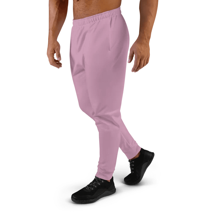 Plain Lilac Purple Soft Summer Recycled Polyester Premium Men's Joggers by Treasure Pie product image (2)