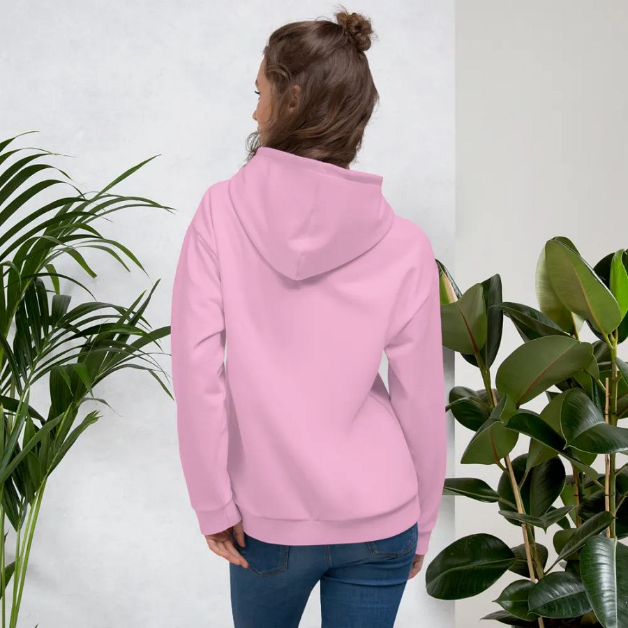 Plain Light Carnation Pink True Summer Unisex Recycled Polyester Heavyweight Premium Hoodie by Treasure Pie product image (12)