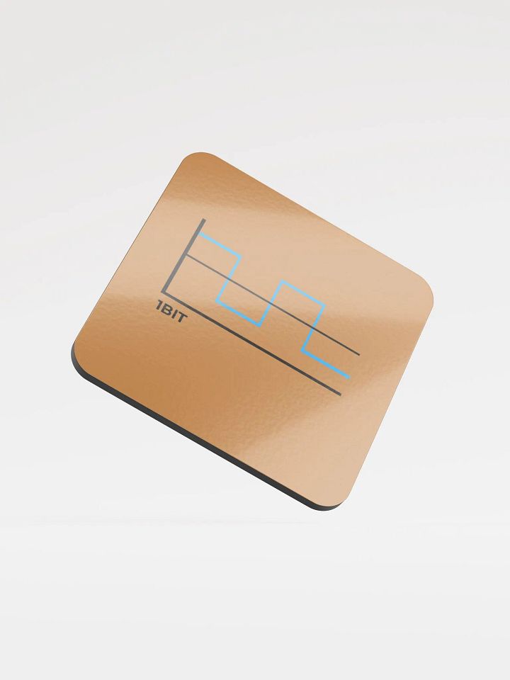 1Bit Graph Glossed Cork Coaster (limited copper edition)) product image (1)