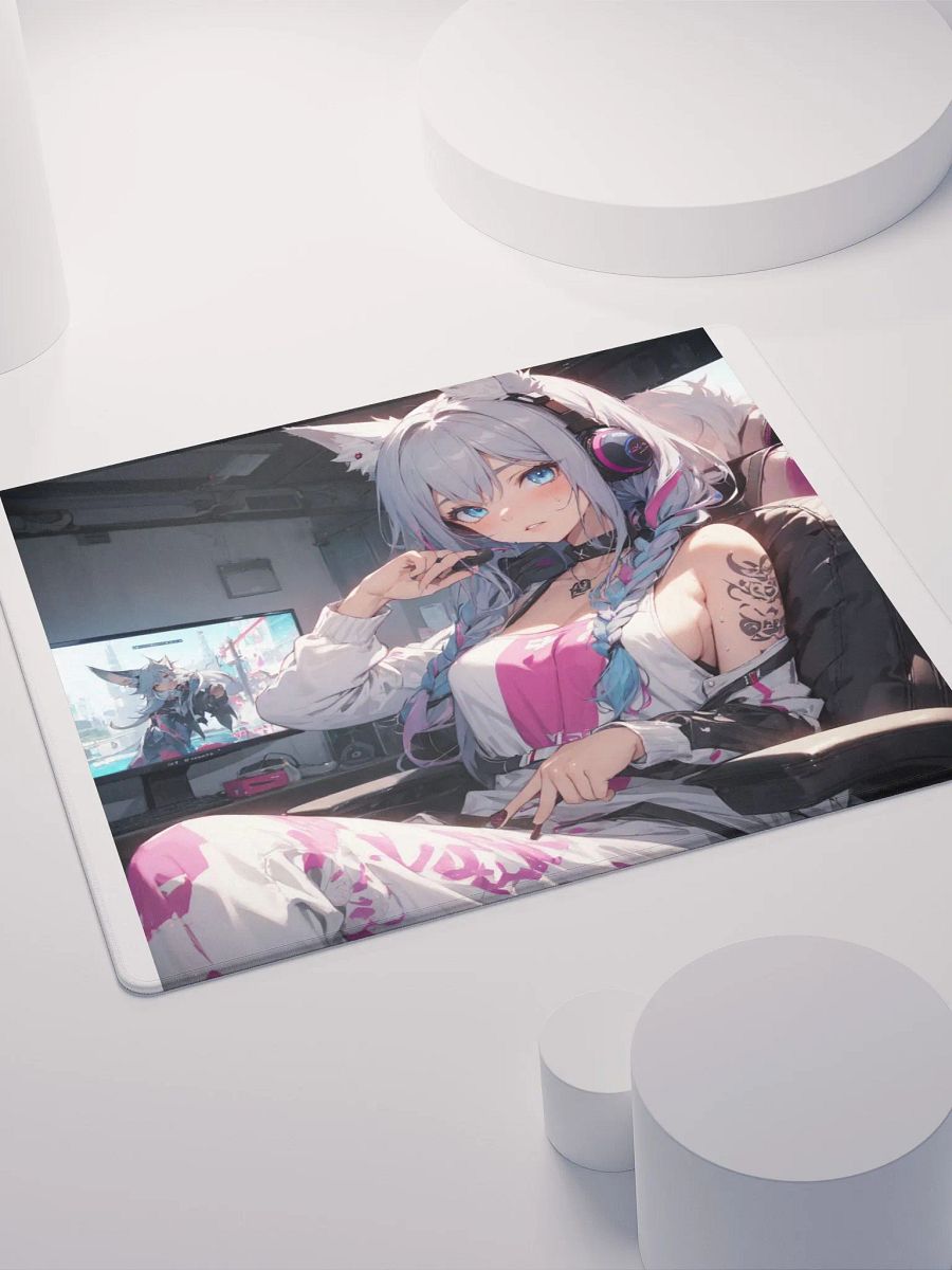 Cybernetic Gamer Girl Mouse Pad product image (4)