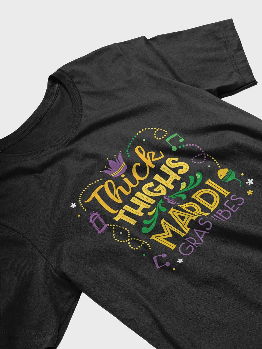 Mardi Gras Tee - Thick Thighs & Mardi Gras Vibes Women Shirt product image (3)