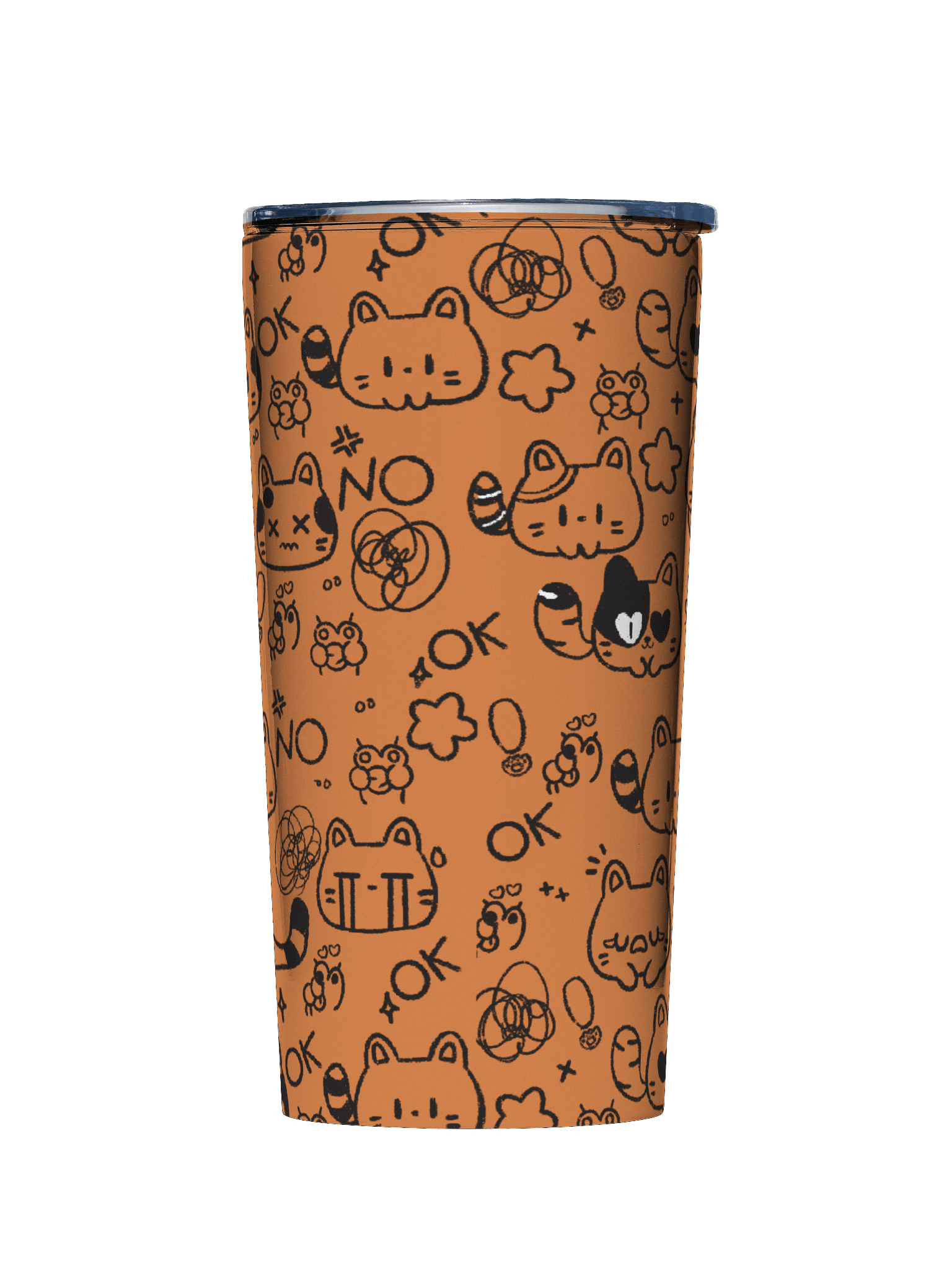 Cute Cat Doodle - Stainless Steel Tumbler product image (1)