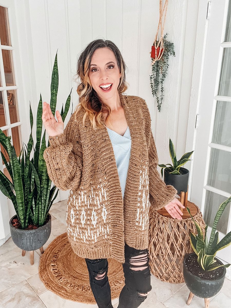 Wish Upon A Star Crochet Cardigan - Learn to Crochet an Easy Mosaic Cardigan product image (4)