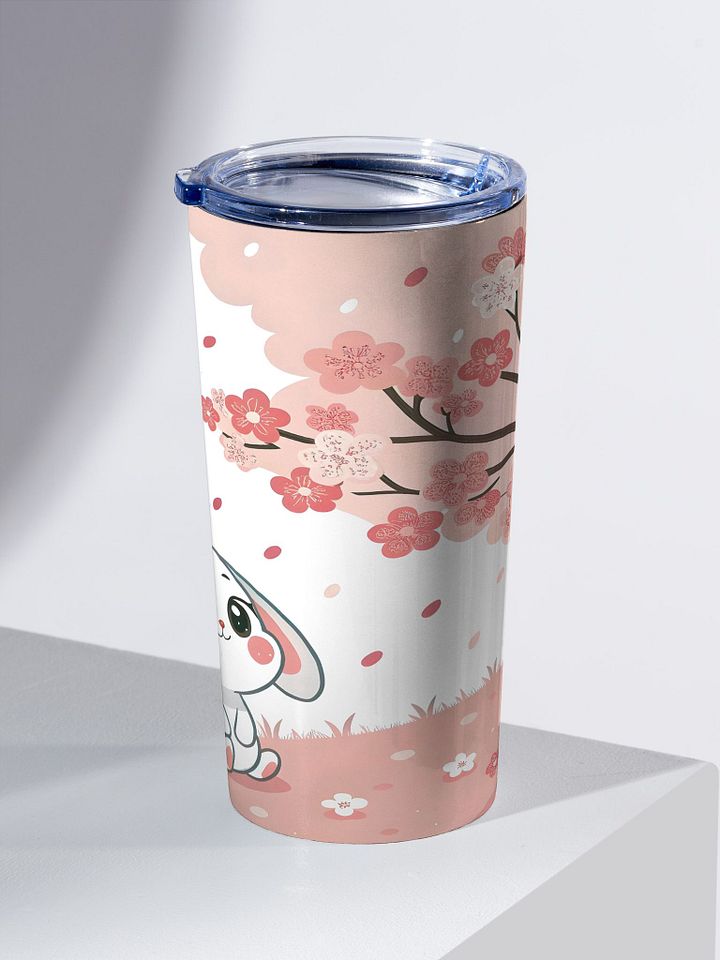 Kawaii Cherry Blossom 20 Oz Tumbler – Serene 20oz Tumbler with Pink Blossoms and Falling Petals product image (2)