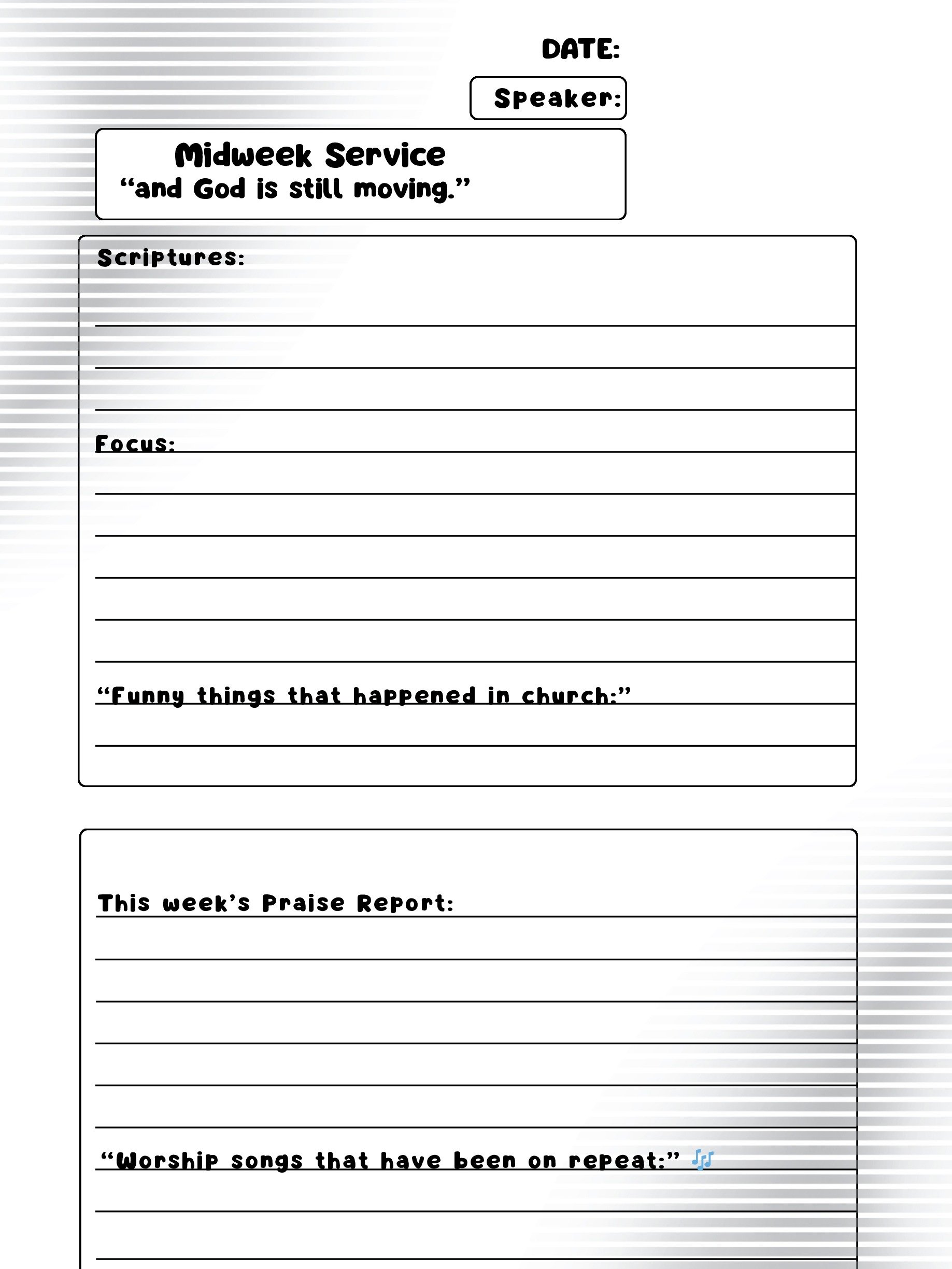 Things I Do In Church. Worship & Praise Journal product image (7)