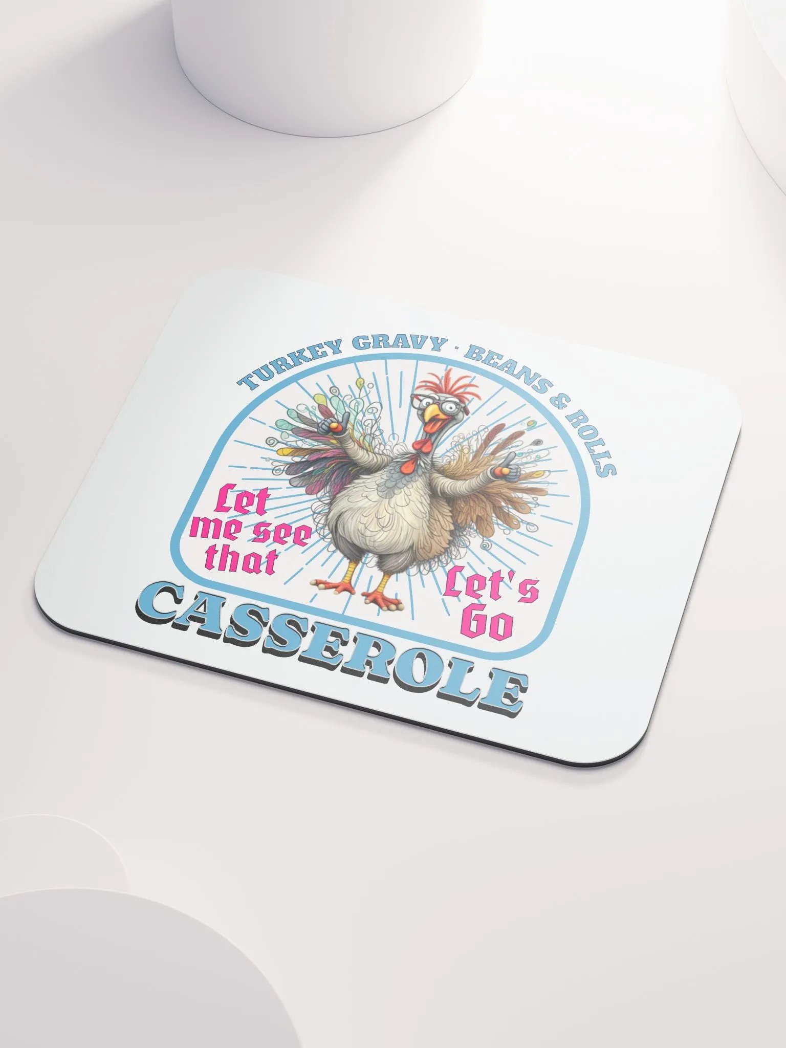 Turkey Gravy Beans And Rolls Casserole Thumbs-Up Mouse Pad product image (3)