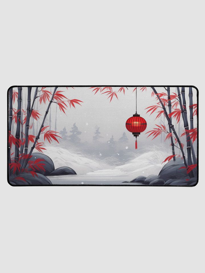 Snowy Lantern Large Desk Mat (15.5 x 31.5) product image (2)