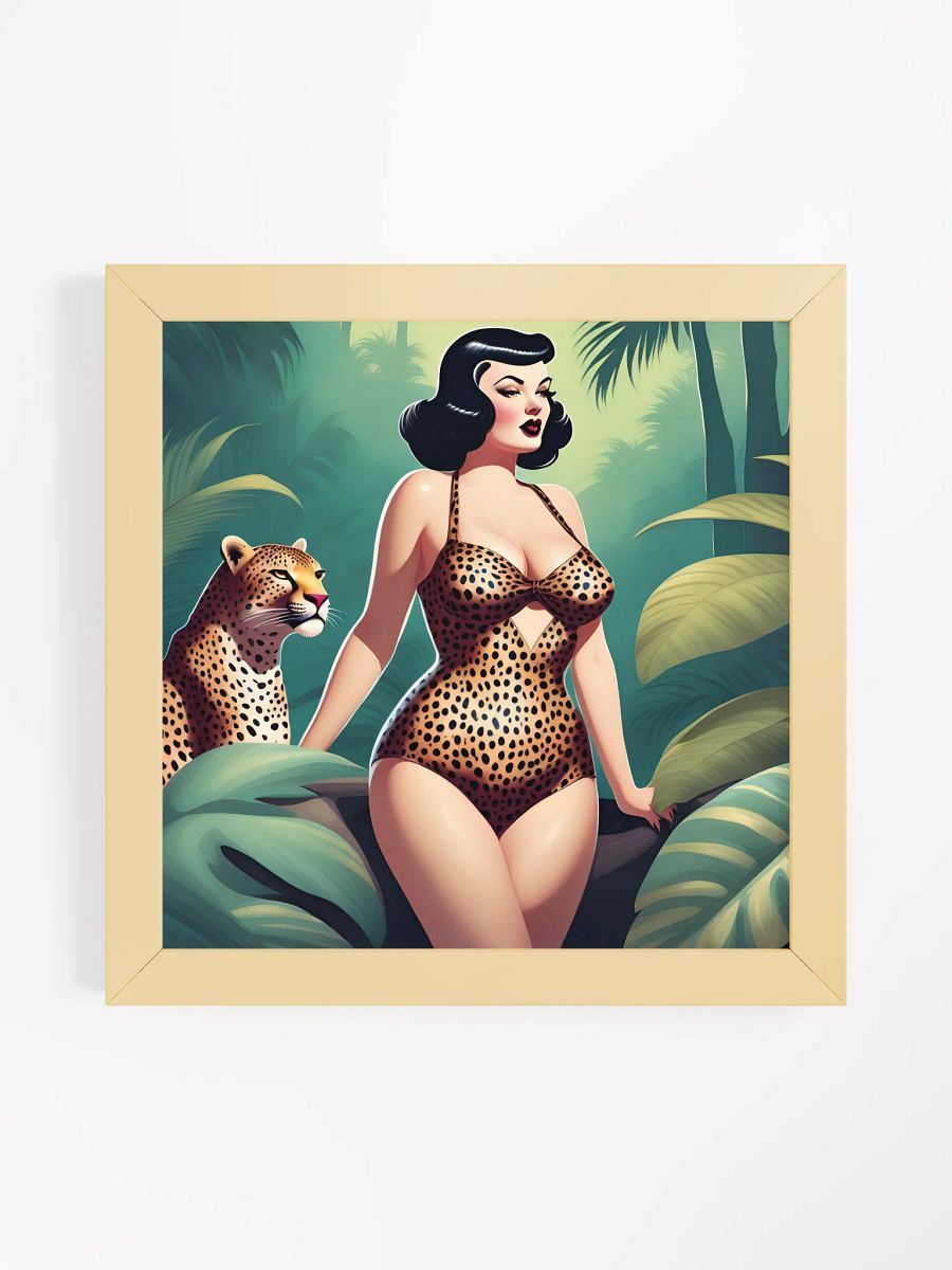 Vibrant Retro Pin-Up Jungle girl Matte Poster product image (6)