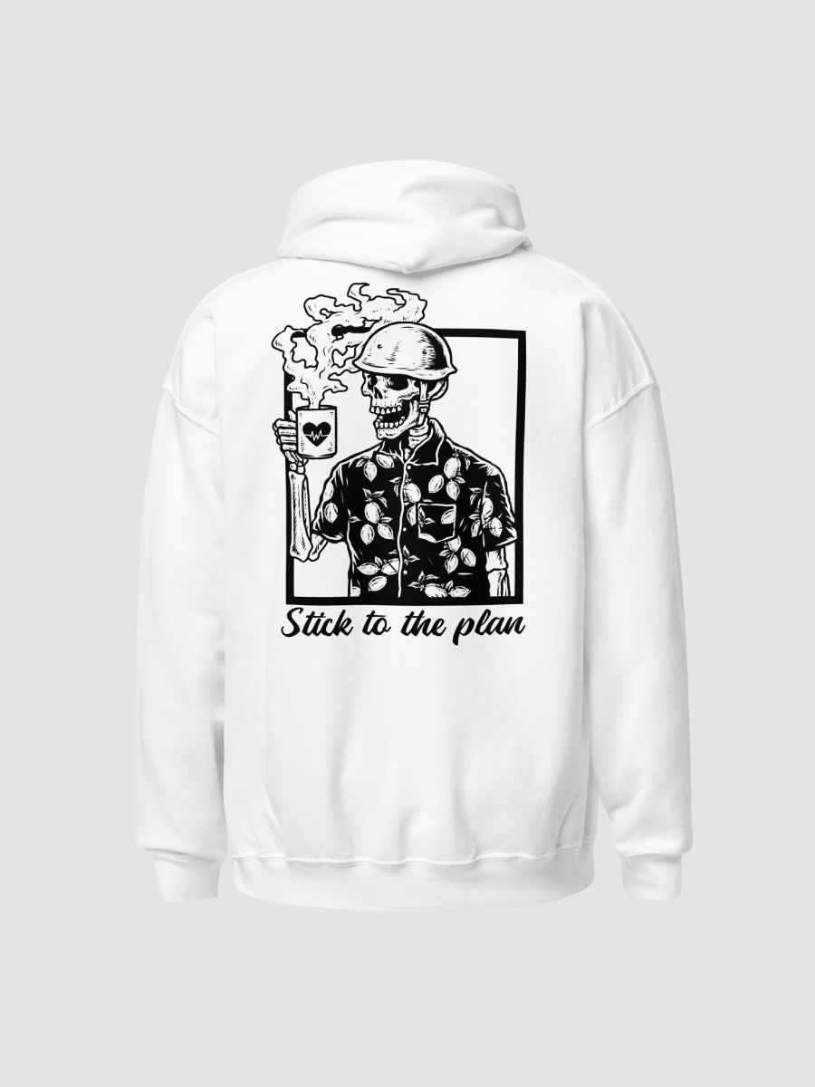 Stick to the Plan Embroidered Hoodie White product image (1)
