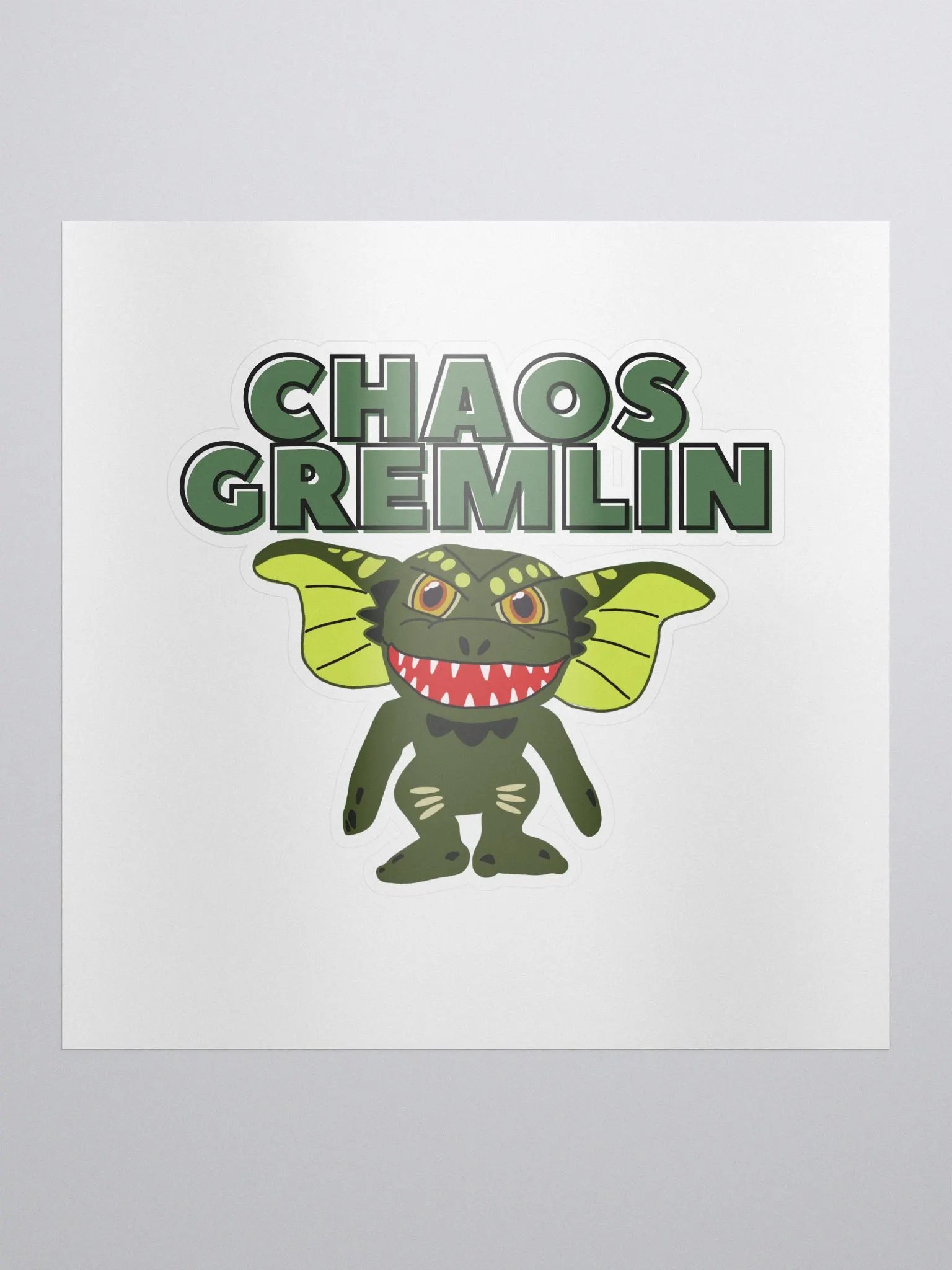 Chaos Gremlin Kiss Cut Sticker product image (1)