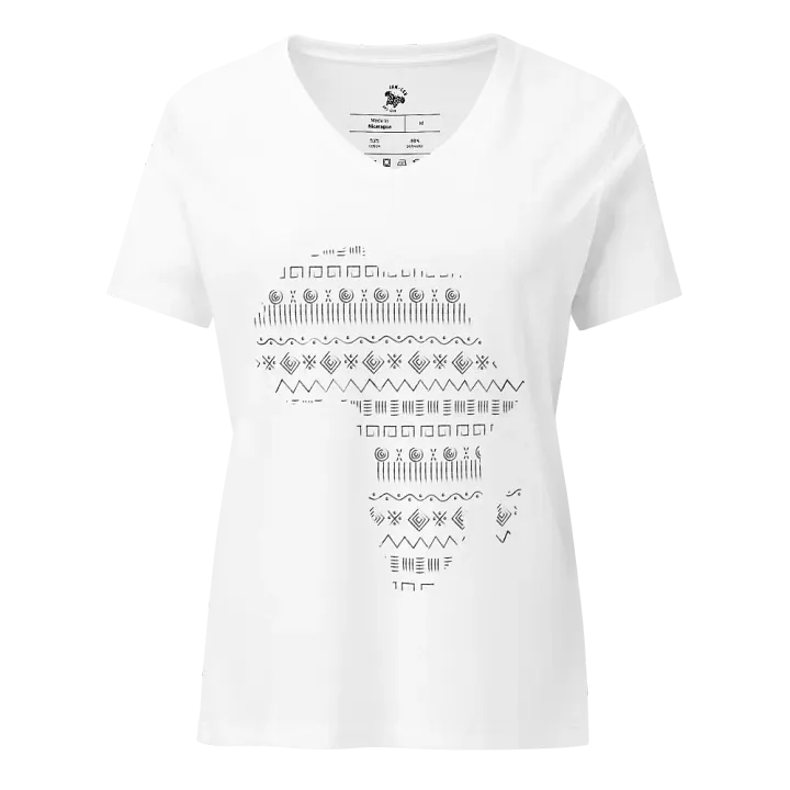 Uhuru - Women's White Africa Pattern Tee product image (1)