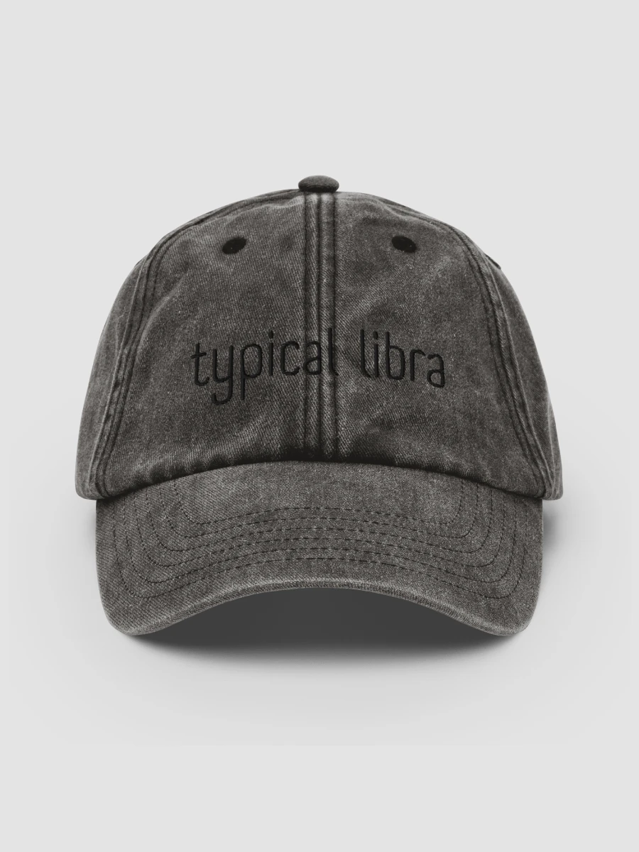 Typical Libra Black on Black Vintage Wash Dad Hat product image (1)