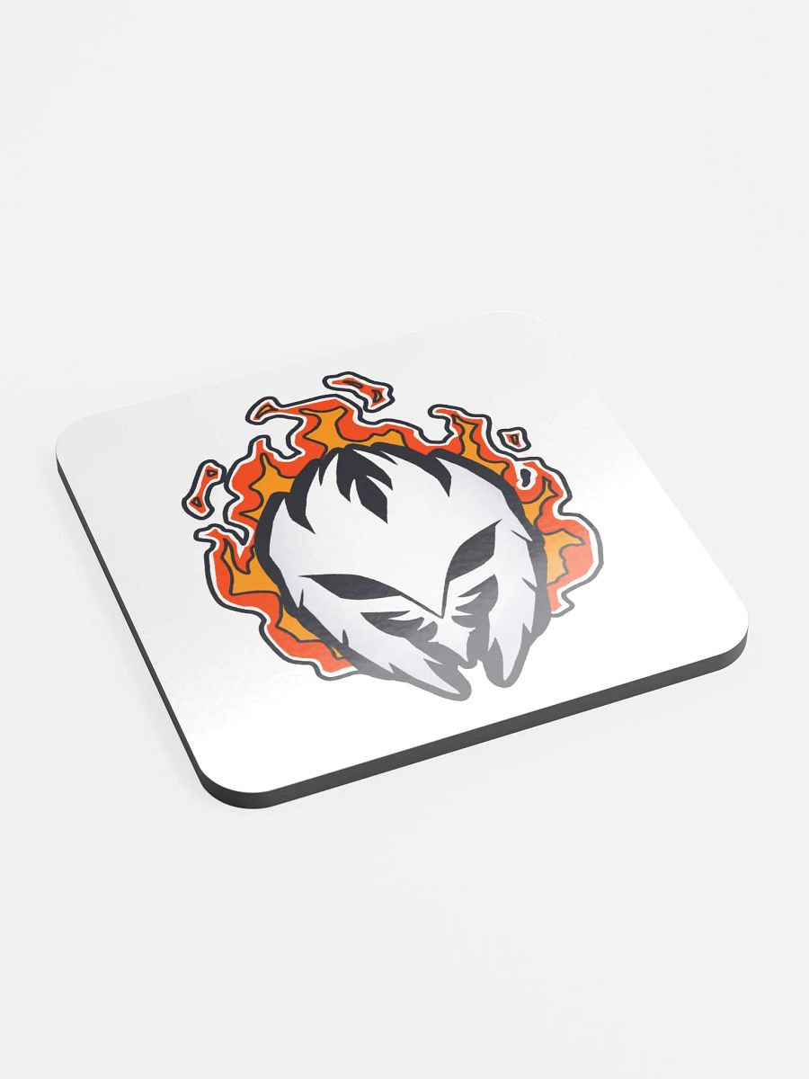 Mask Icon v2 (White) Coaster (White) product image (3)