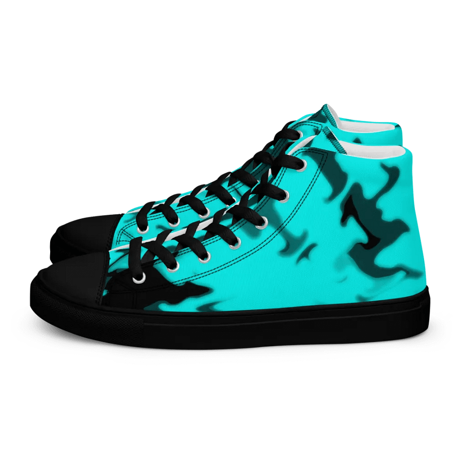 in the blue High Top Canvas shoes (womens) product image (3)