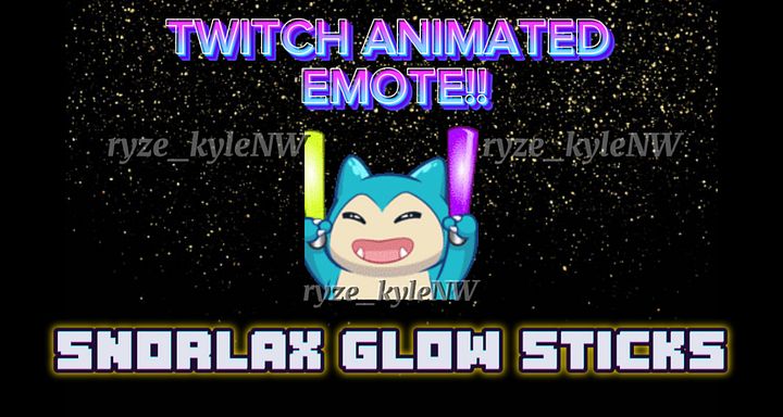 Twitch Animated Emote SNORLAX Glow Sticks product image (1)