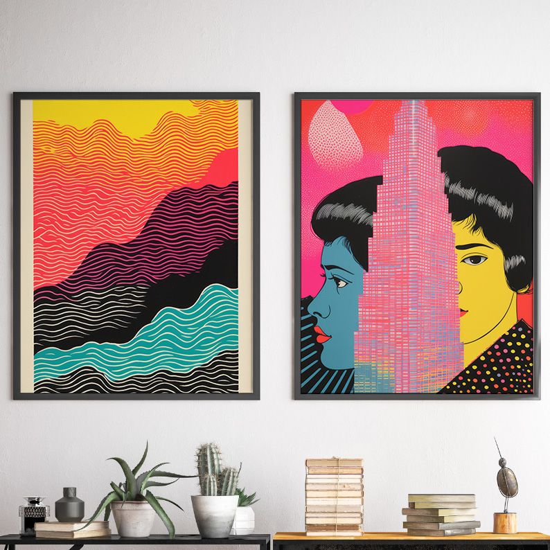 Vintage Japanese Lithograph DIGITAL Print Set of 6 product image (5)