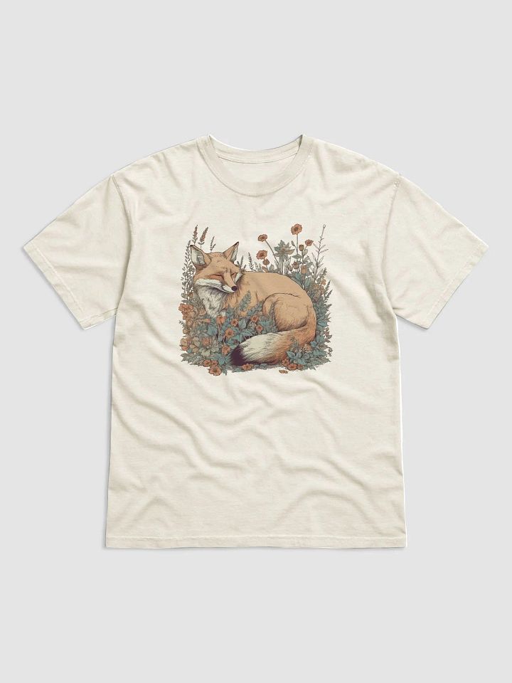 Vintage-Style Cottagecore Fox in a Field of Wildflowers and Daisies T-Shirt | Cottagecore & Goblincore Shirt Design product image (7)