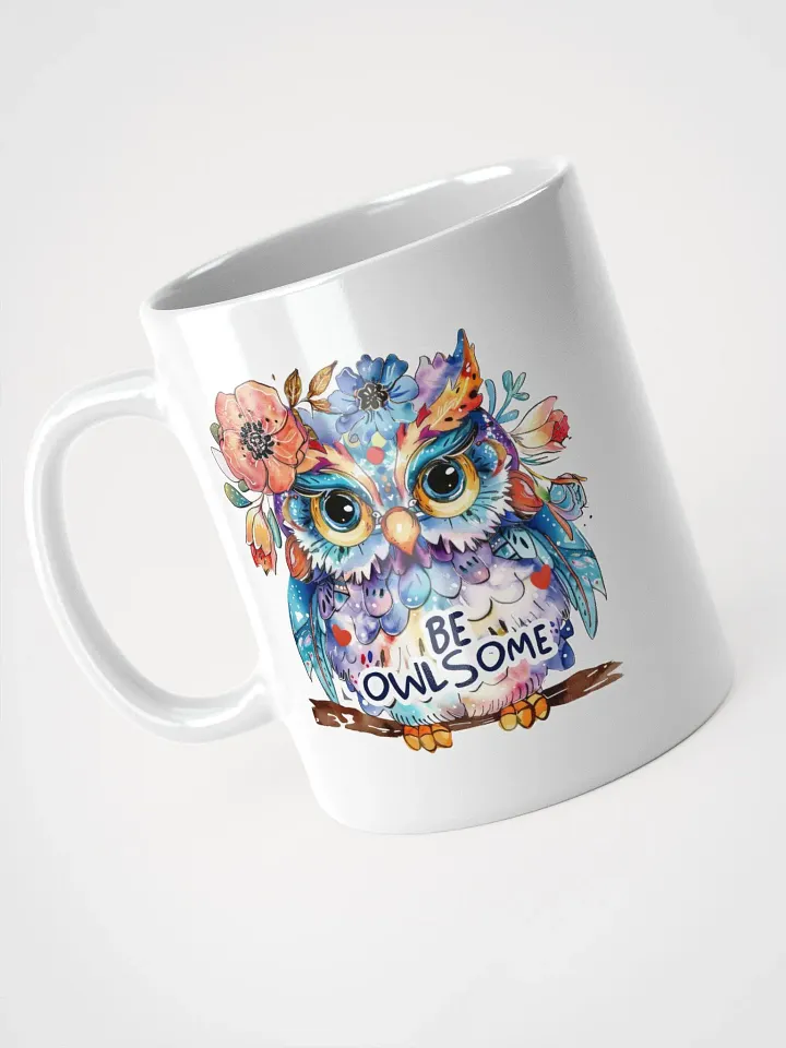Be Owlsome White Glossy Mug product image (2)