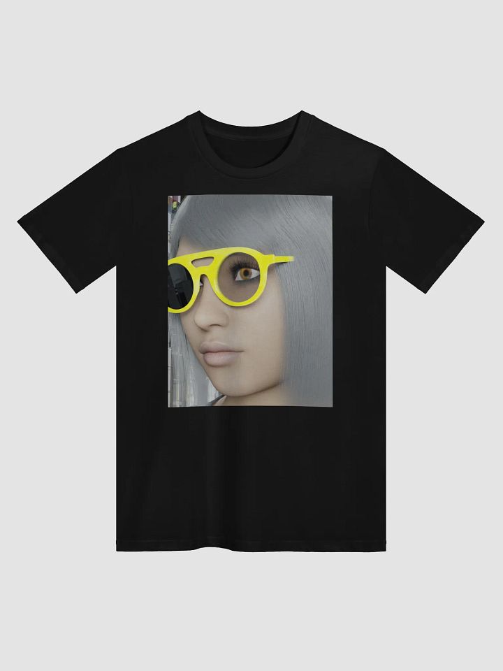Gray Hair, Yellow Glasses: Unisex Premium T-Shirt product image (4)