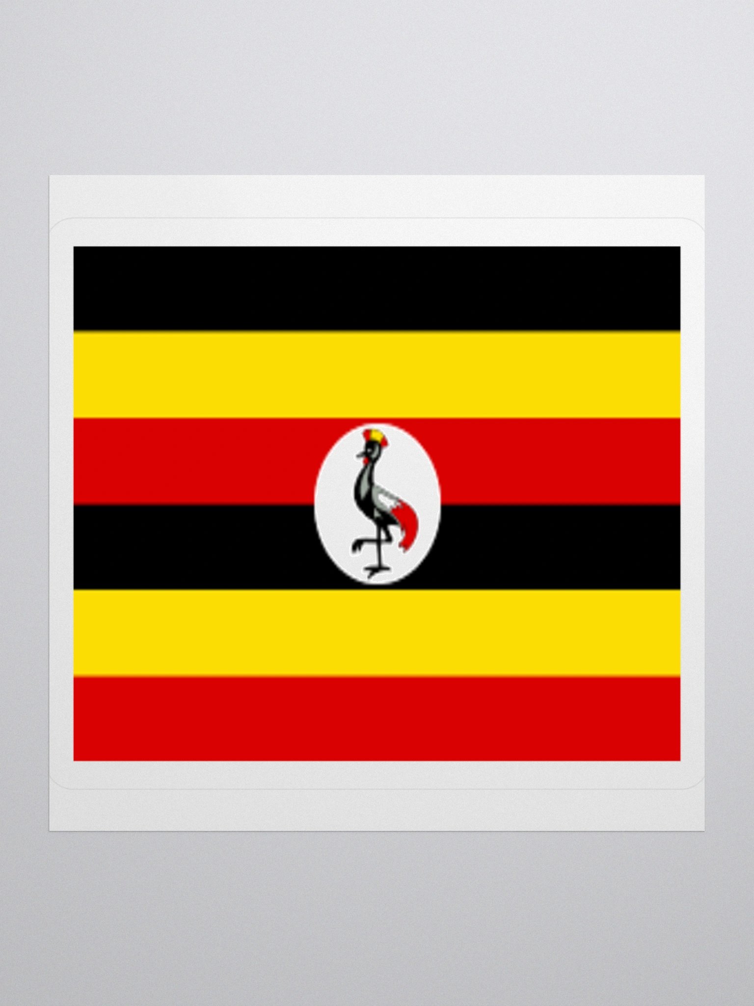 Uganda Flag Sticker | Crowned Crane Design | Durable Vinyl | 3 Sizes product image (3)