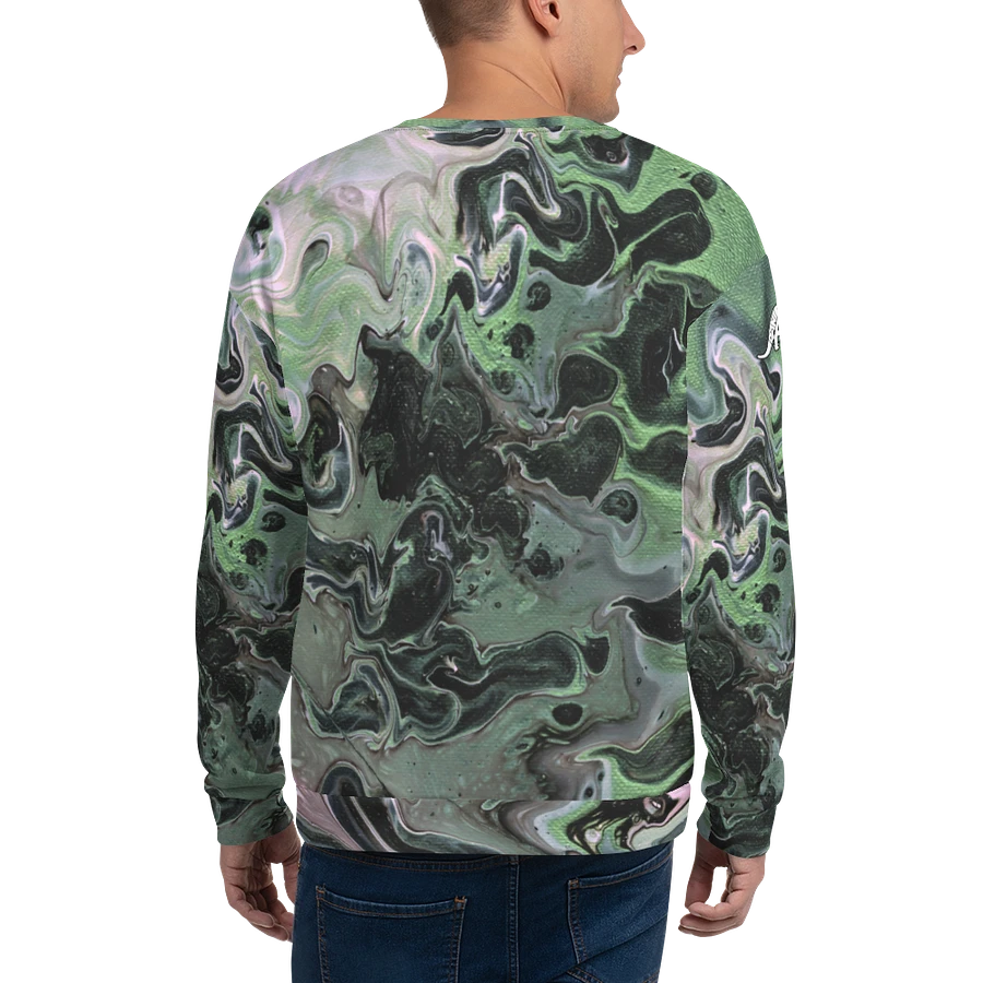 Metallic Green Fluid Acrylic Sweatshirt product image (2)