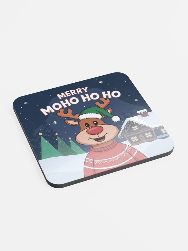 Merry Moho Ho Ho Reindeer Cork Coaster product image (2)