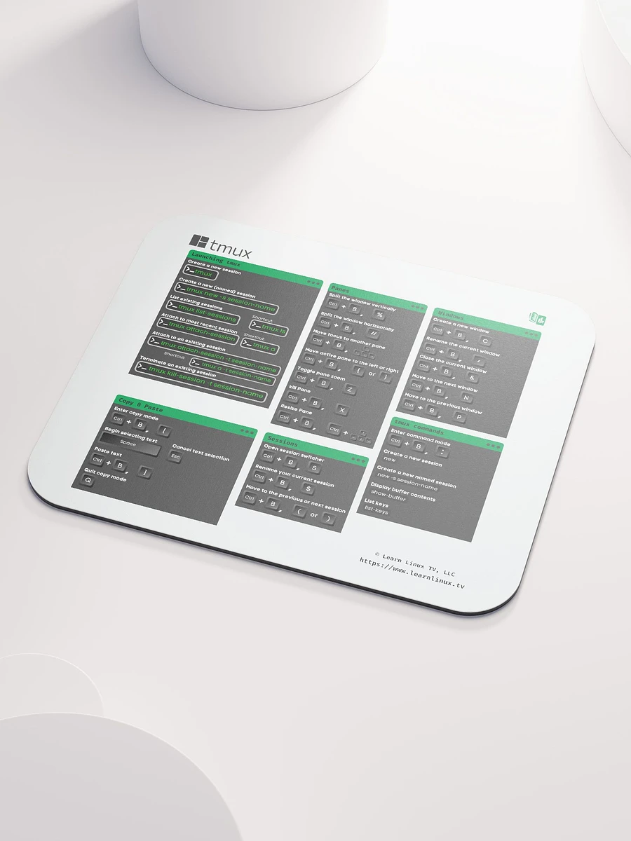 tmux Mouse Pad with Cheat Sheet (Color Variation) product image (4)