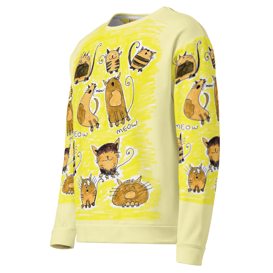 Abstract Doodle Cats Unisex All Over Print Sweatshirt product image (9)