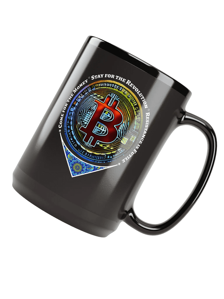 Bitcoin Cryptocurrency Black Glossy Mug product image (4)
