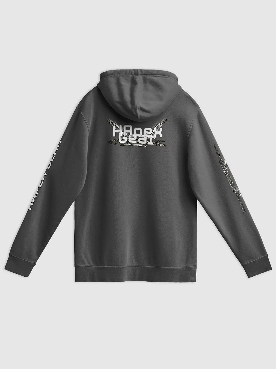 Pigment Dyed Hoodie - White HApex Gear White Logo product image (5)