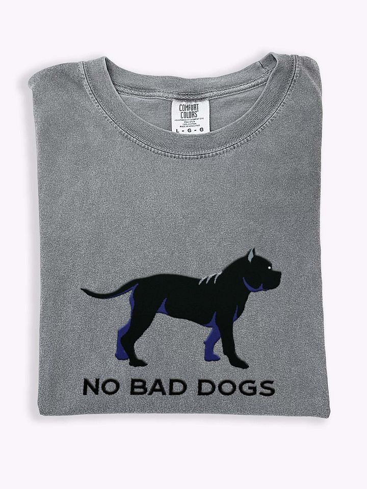 No Bad Dogs T-Shirt(Embroidered) of an American Bully(Black) product image (1)