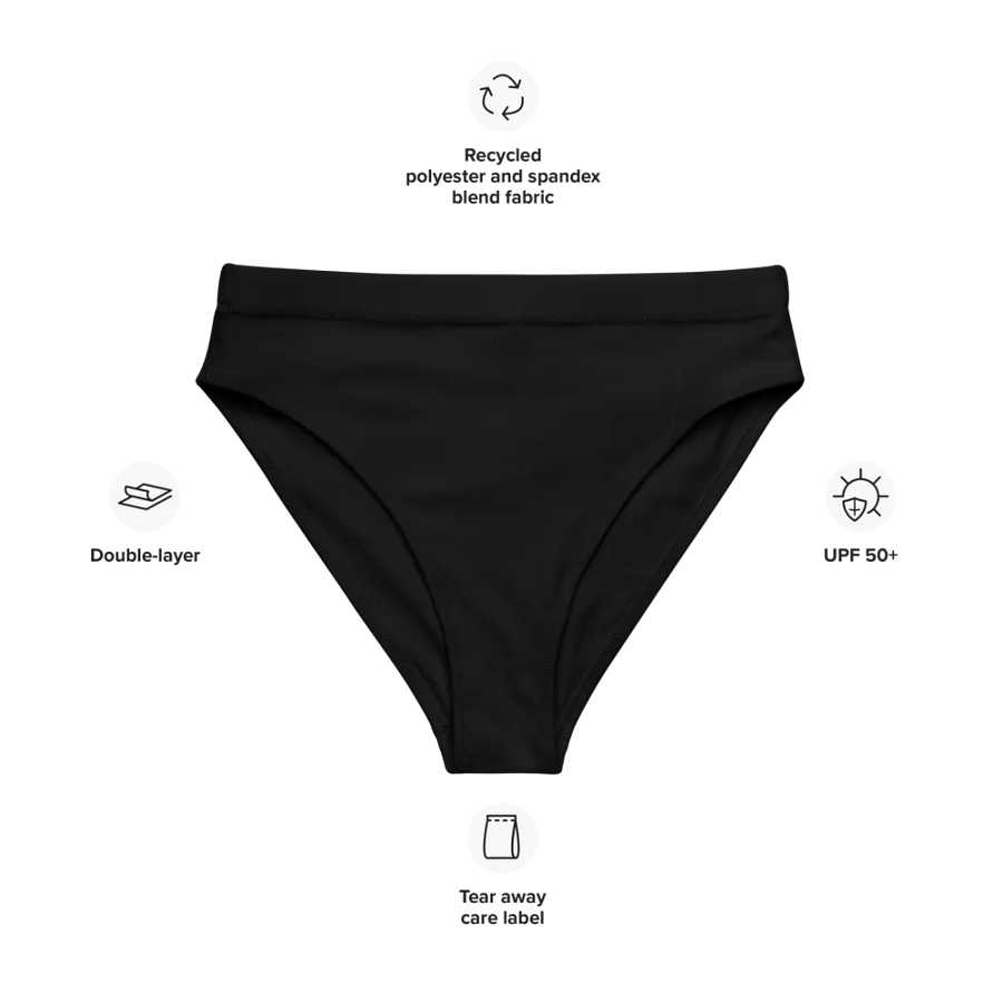 Black Eco-Green High Waisted Bikini Bottom product image (8)