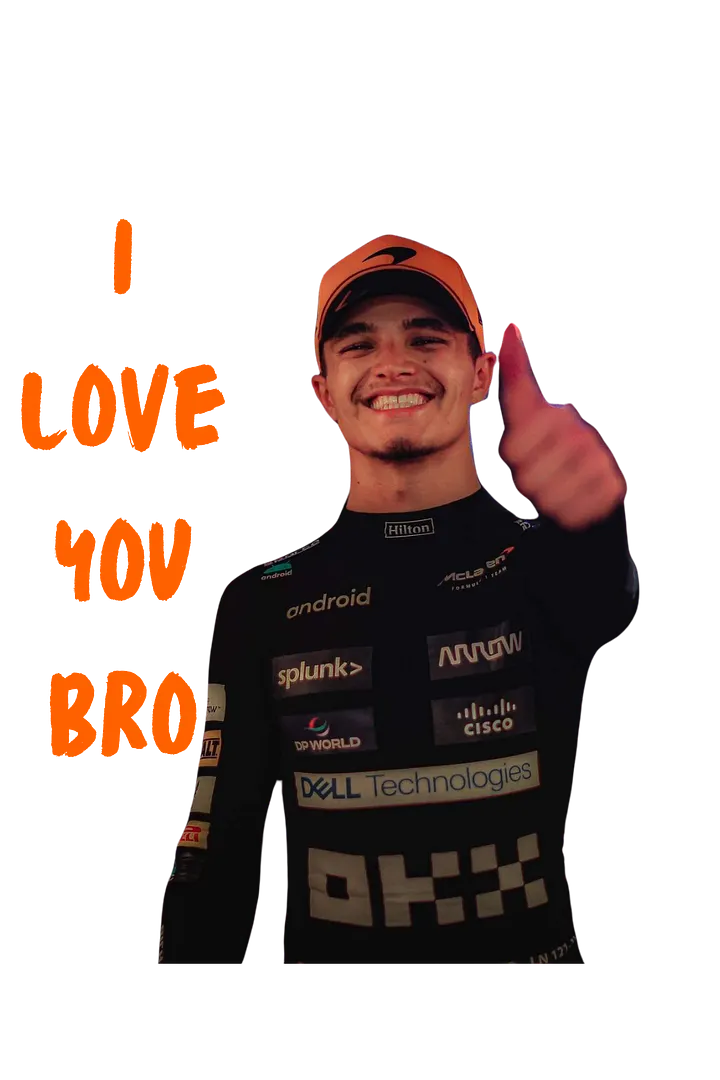 LANDO NORRIS funny free digital sticker for WhatsApp and Instagram product image (1)