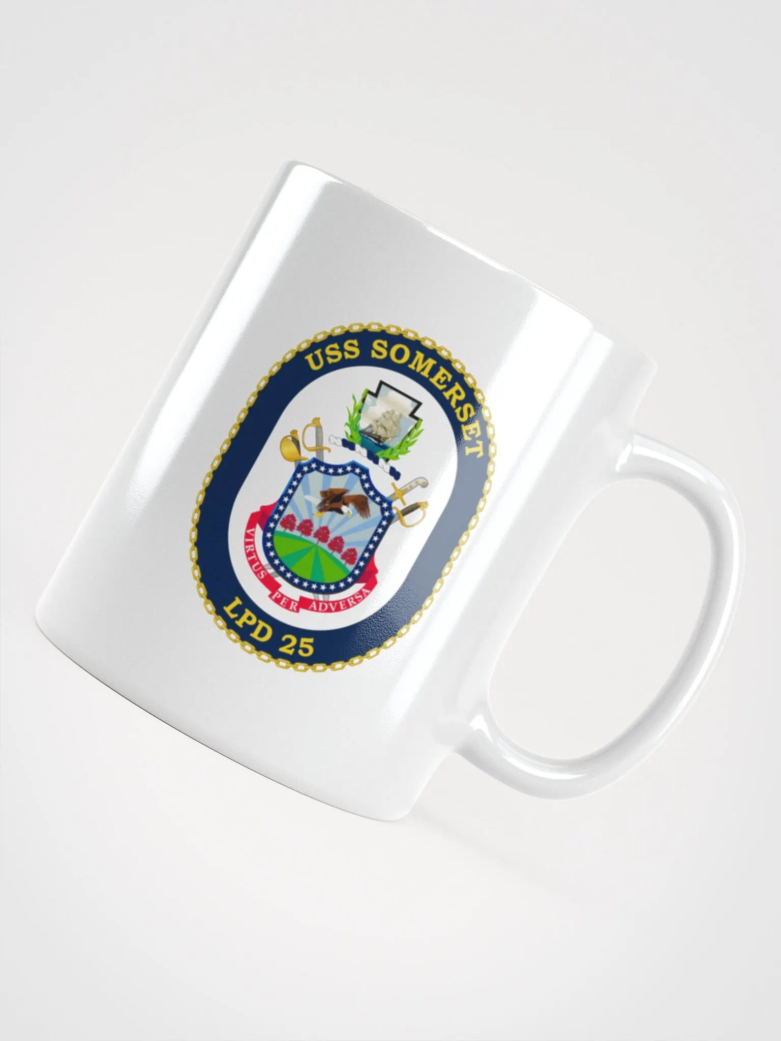 USS Somerset LPD 25 White Coffee Cup product image (4)
