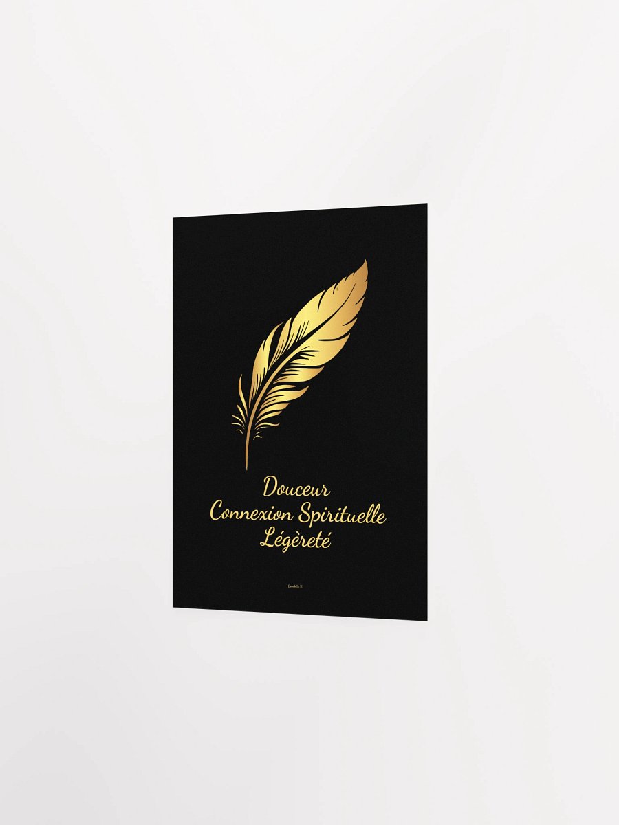 Poster Artistique Symbole Doré - Plume - Cadeau Déco Symbolique product image (2)