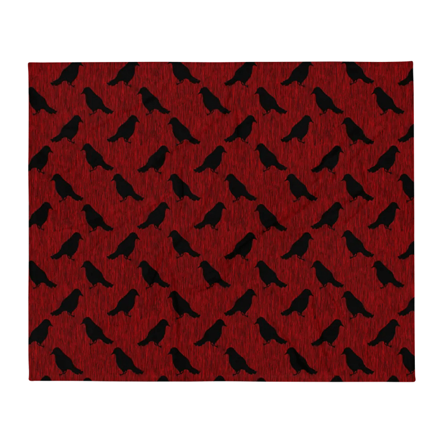 Ravens on Red Throw Blanket product image (13)