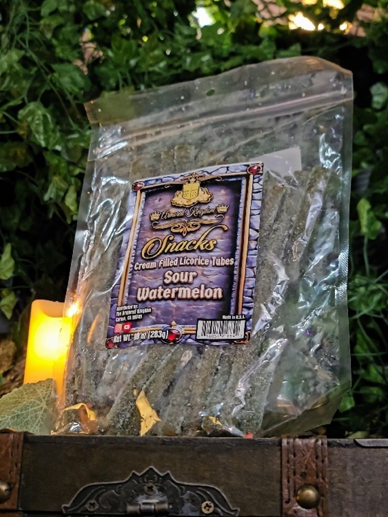 The Armored Kingdom Sour Watermelon Creamed-Filled Licorice Tubes product image (6)