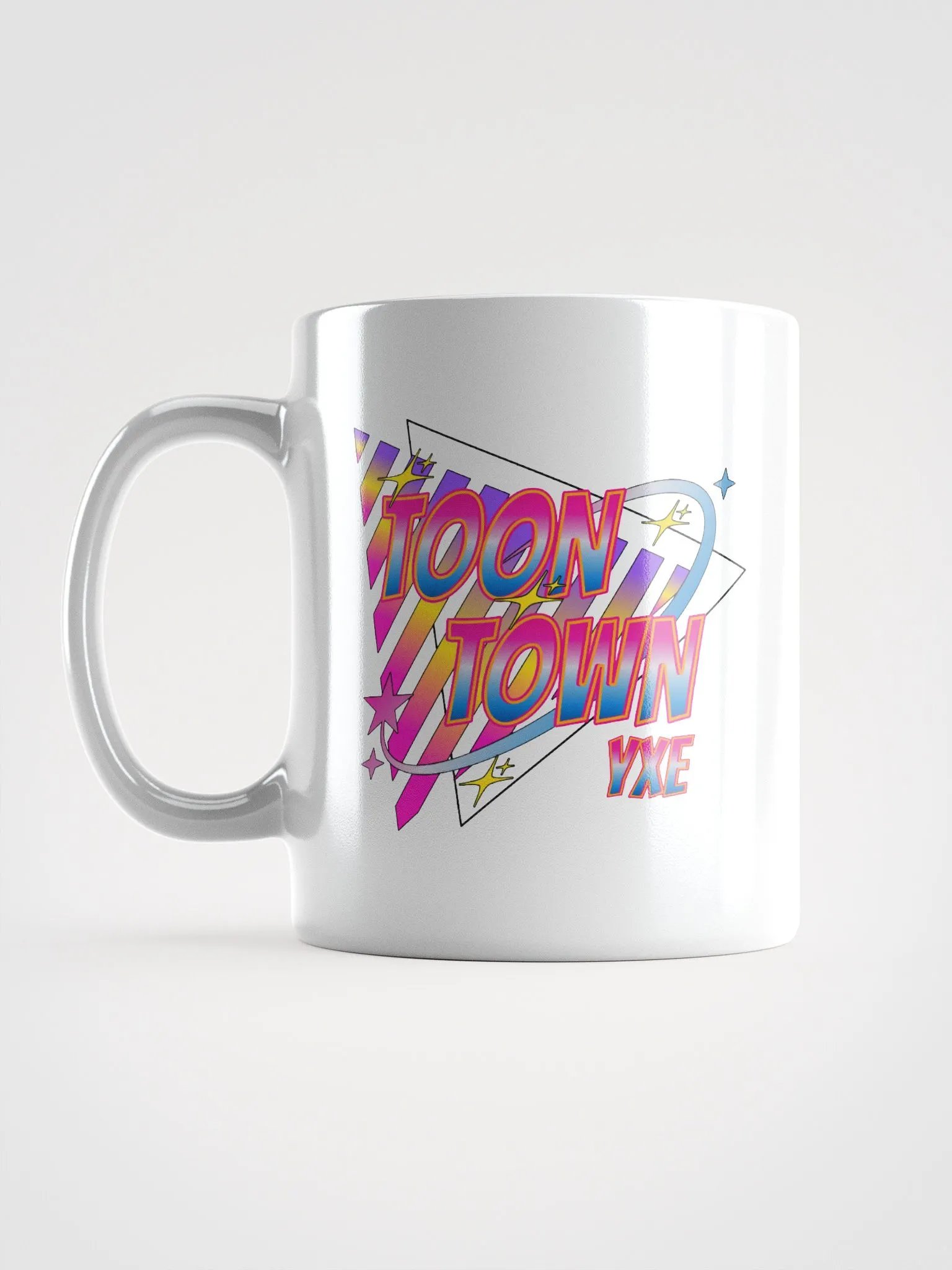 Toon Town Yxe Triangle White Glossy Mug product image (1)