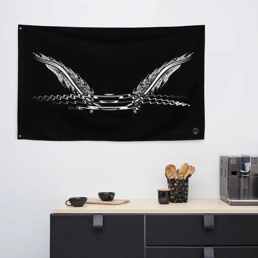 Flag - Black - HApex Gear White Logo product image (6)