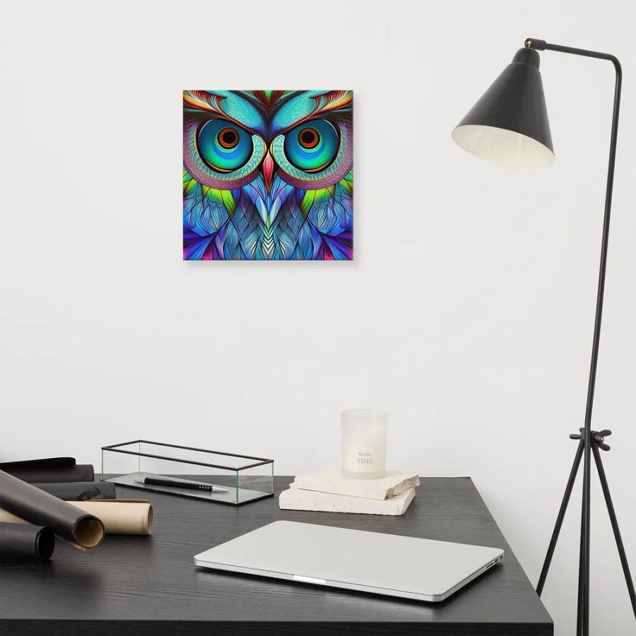 Fantasy Fractal Owl Art - v8 product image (11)