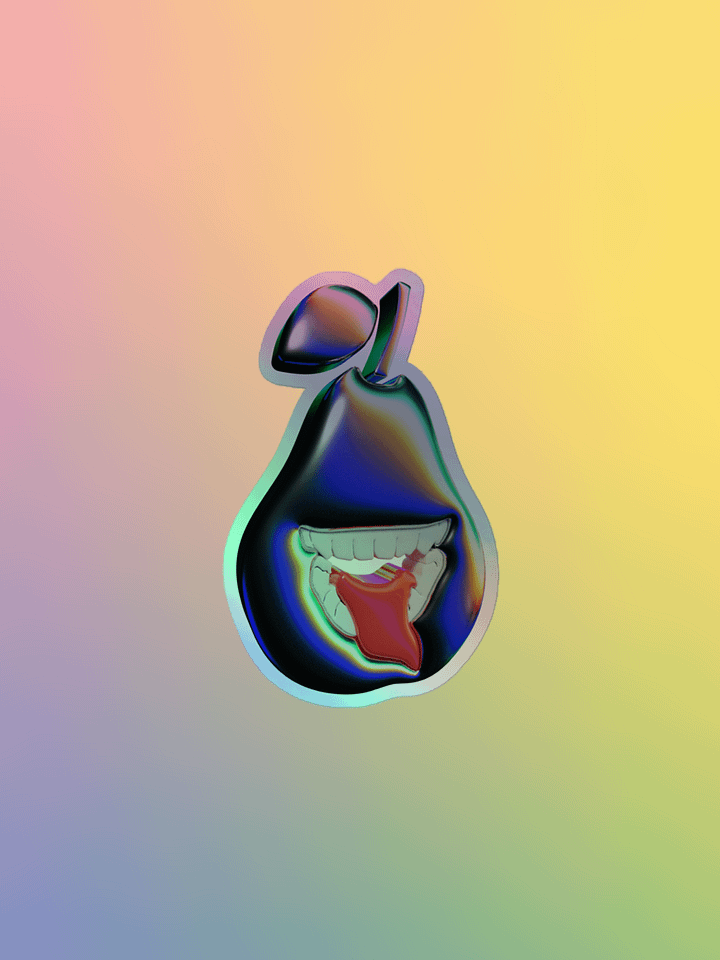 Iridescent Pear Kiss-Cut Sticker product image (2)