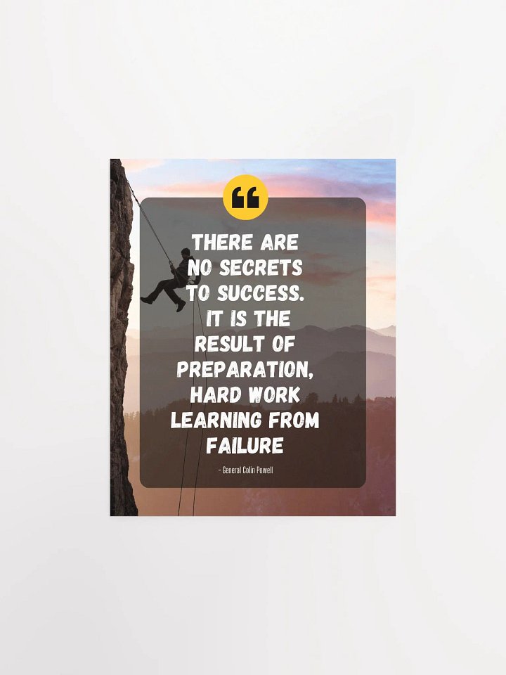 There are no secrets to success Quote Poster product image (3)