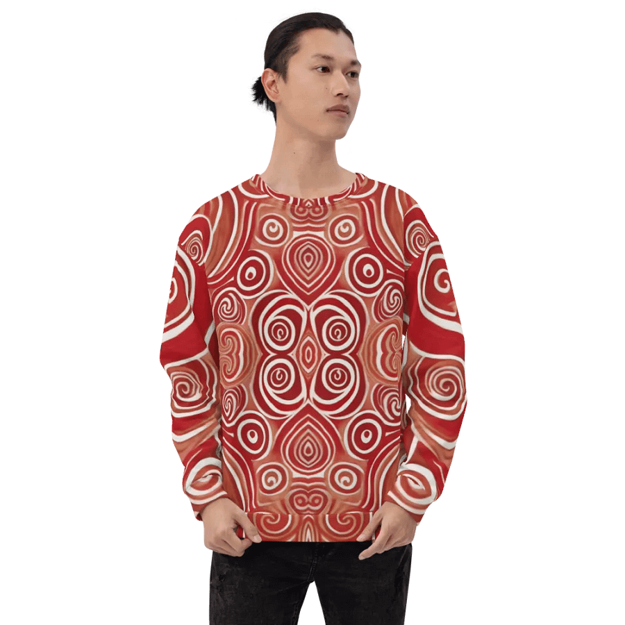 Funky Cherry Swirls Liquid Tie-Dye Sweatshirt product image (7)