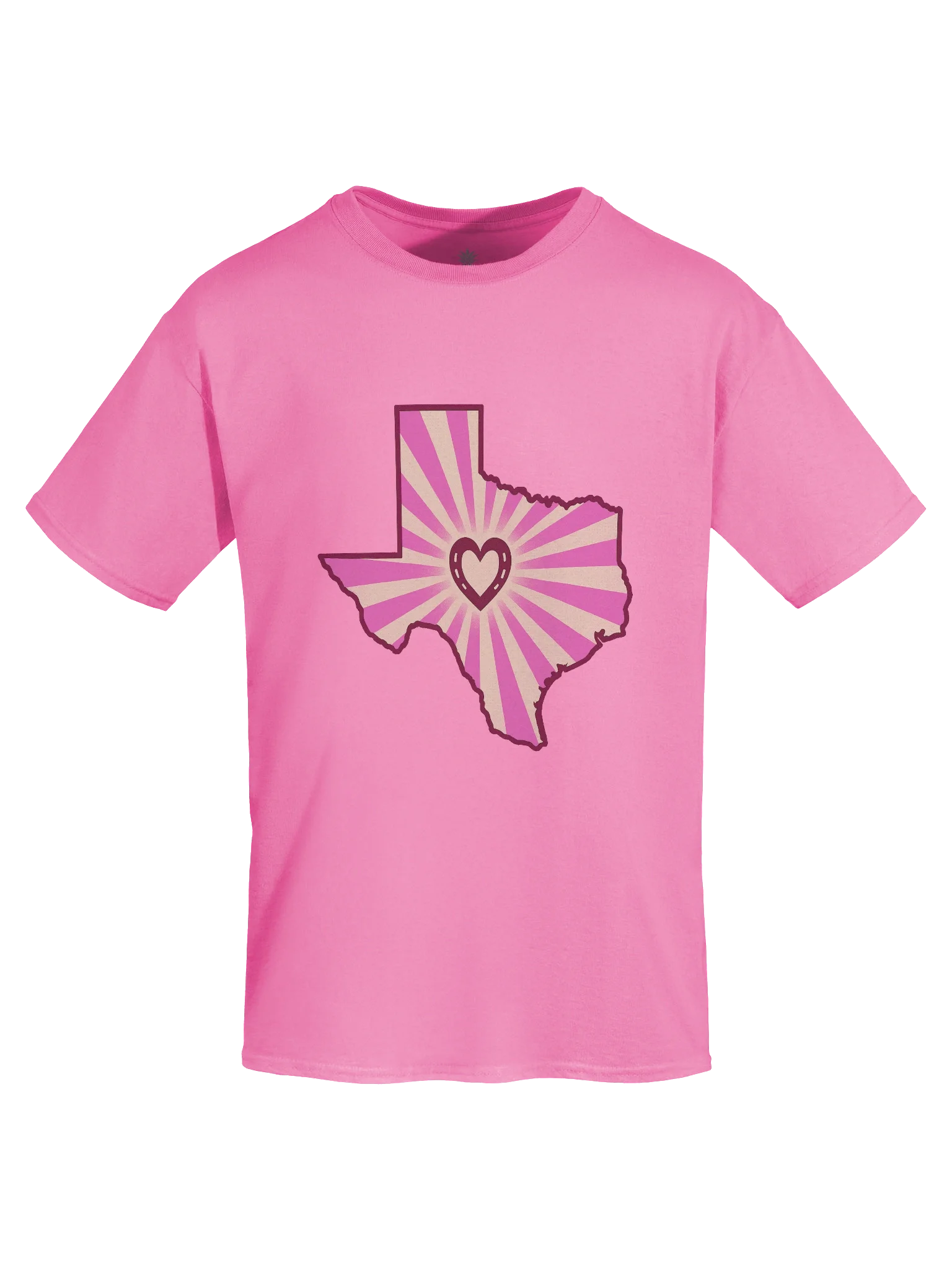Love Texas State Shaped Outline Boxy Fit Unisex T-Shirt product image (103)
